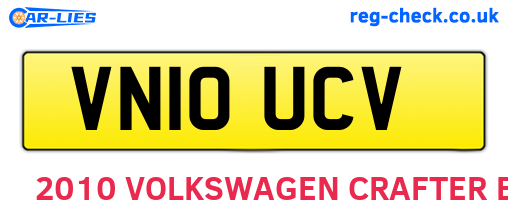 VN10UCV are the vehicle registration plates.