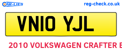 VN10YJL are the vehicle registration plates.