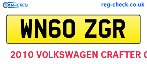 WN60ZGR are the vehicle registration plates.