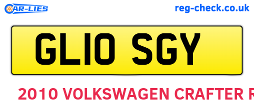 GL10SGY are the vehicle registration plates.