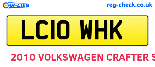 LC10WHK are the vehicle registration plates.