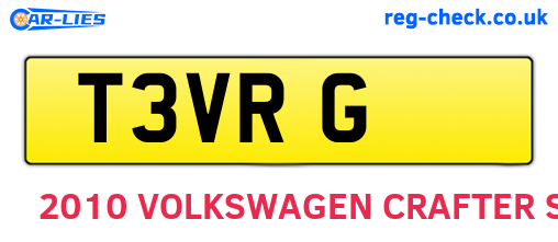 T3VRG are the vehicle registration plates.