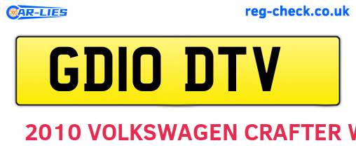 GD10DTV are the vehicle registration plates.