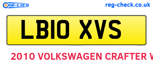 LB10XVS are the vehicle registration plates.