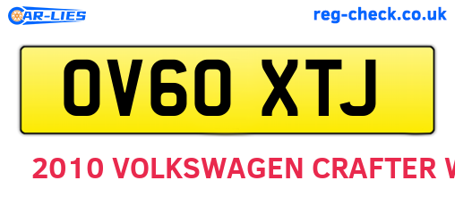 OV60XTJ are the vehicle registration plates.