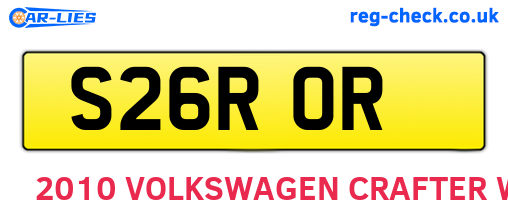 S26ROR are the vehicle registration plates.