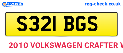 S321BGS are the vehicle registration plates.