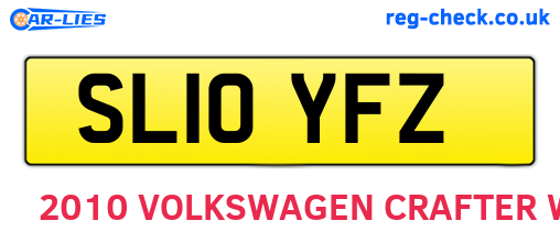 SL10YFZ are the vehicle registration plates.