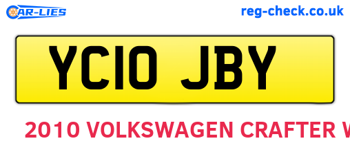 YC10JBY are the vehicle registration plates.