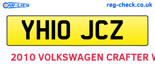 YH10JCZ are the vehicle registration plates.