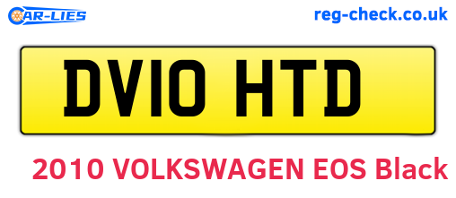 DV10HTD are the vehicle registration plates.