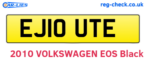 EJ10UTE are the vehicle registration plates.