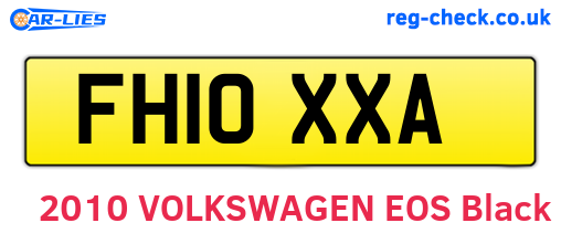 FH10XXA are the vehicle registration plates.
