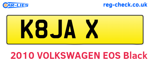 K8JAX are the vehicle registration plates.