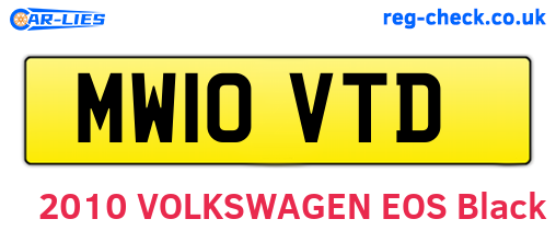 MW10VTD are the vehicle registration plates.