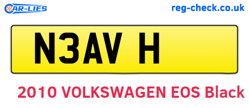 N3AVH are the vehicle registration plates.