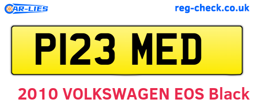 P123MED are the vehicle registration plates.