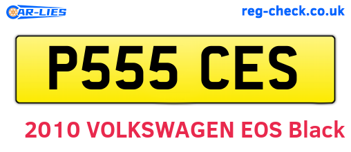 P555CES are the vehicle registration plates.