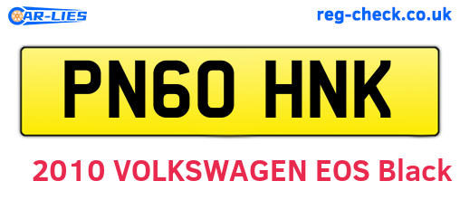 PN60HNK are the vehicle registration plates.