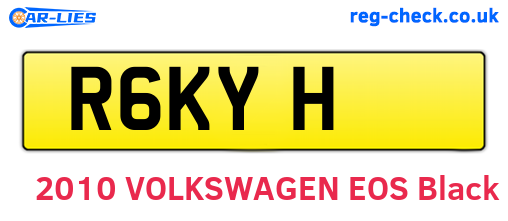 R6KYH are the vehicle registration plates.