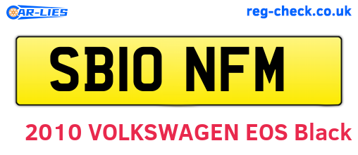 SB10NFM are the vehicle registration plates.