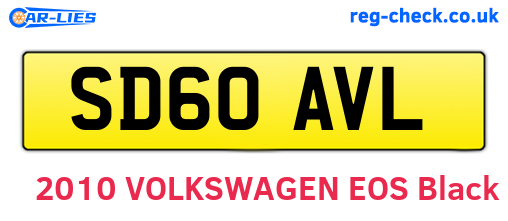 SD60AVL are the vehicle registration plates.