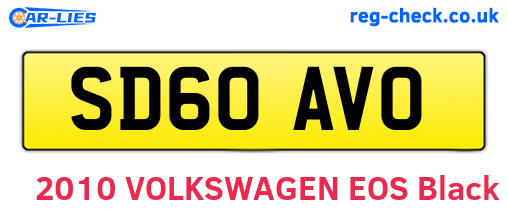 SD60AVO are the vehicle registration plates.