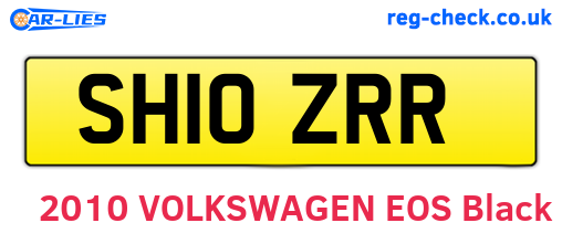 SH10ZRR are the vehicle registration plates.