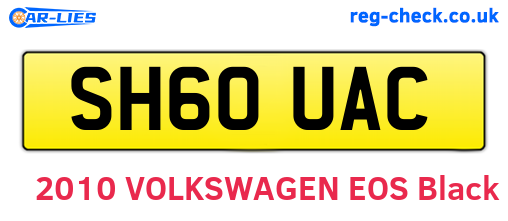 SH60UAC are the vehicle registration plates.