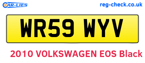 WR59WYV are the vehicle registration plates.