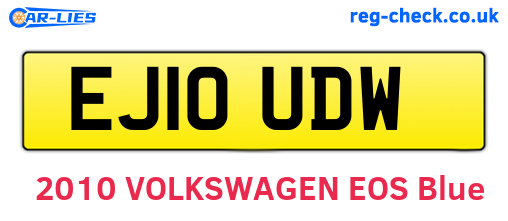 EJ10UDW are the vehicle registration plates.