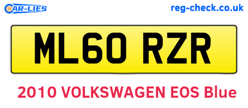 ML60RZR are the vehicle registration plates.