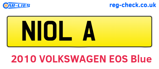 N1OLA are the vehicle registration plates.
