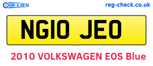 NG10JEO are the vehicle registration plates.