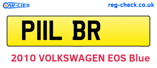 P11LBR are the vehicle registration plates.