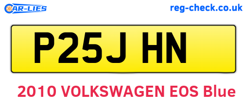 P25JHN are the vehicle registration plates.