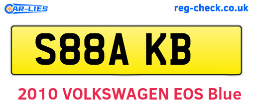 S88AKB are the vehicle registration plates.