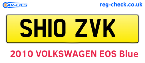 SH10ZVK are the vehicle registration plates.