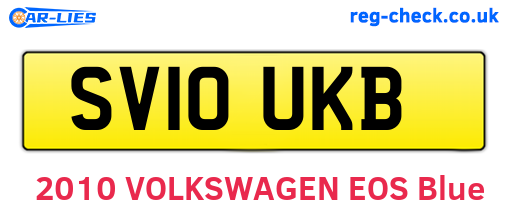 SV10UKB are the vehicle registration plates.