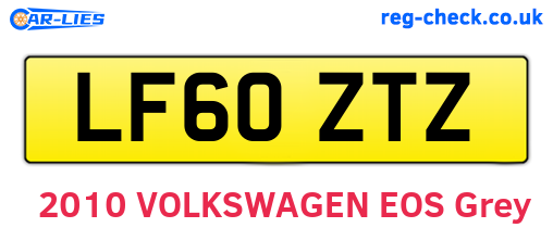 LF60ZTZ are the vehicle registration plates.