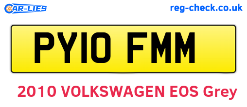 PY10FMM are the vehicle registration plates.
