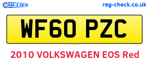 WF60PZC are the vehicle registration plates.