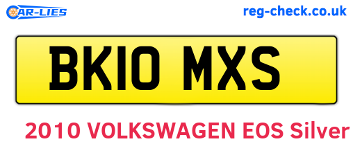 BK10MXS are the vehicle registration plates.