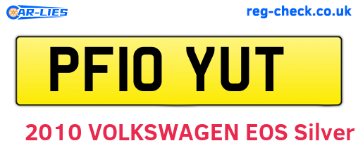 PF10YUT are the vehicle registration plates.