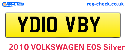 YD10VBY are the vehicle registration plates.