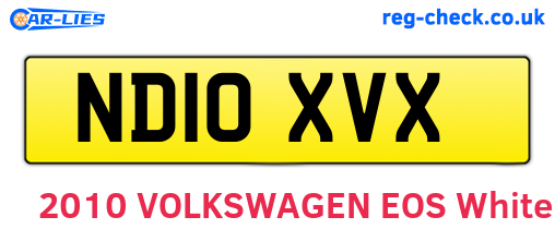 ND10XVX are the vehicle registration plates.