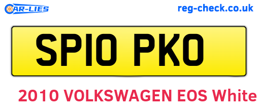 SP10PKO are the vehicle registration plates.