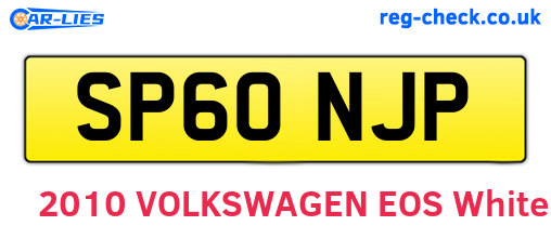 SP60NJP are the vehicle registration plates.