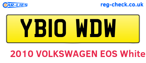 YB10WDW are the vehicle registration plates.