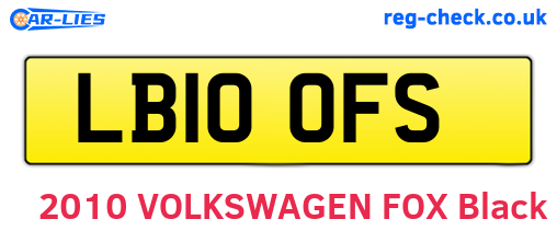 LB10OFS are the vehicle registration plates.